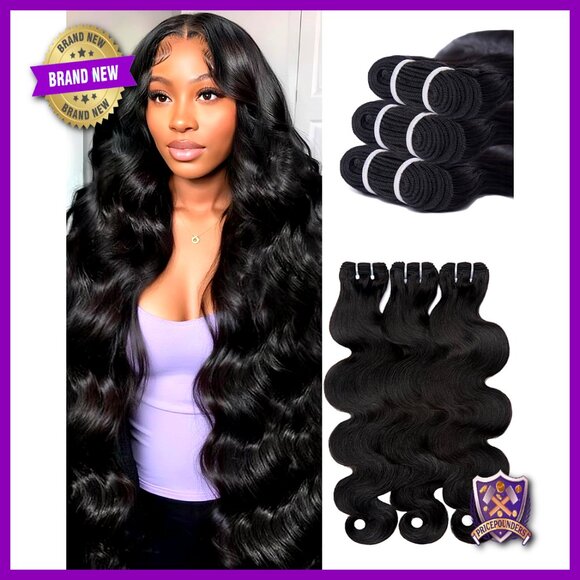 3 Bundle Human Hair Extensions 20 22 24 Inch Body Wave Virgin Remy